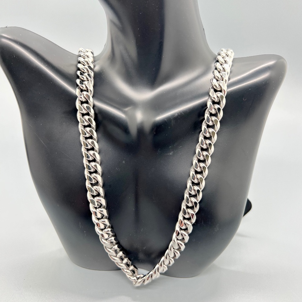 Steel Time Heavy Cuban Link Necklace.